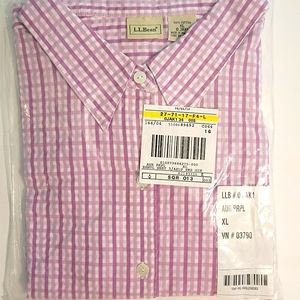 L.L.Bean XL Women's Vacationland Seersucker Shirt, Long-Sleeve